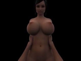 Virtuelle Busty Babe Pov Hüpfenden Brüste