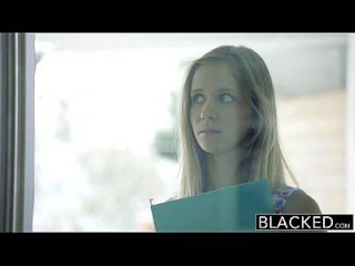 Blacked Petite Blonde Teen Rachel James Ersten Großen Schwarzen Schwanz