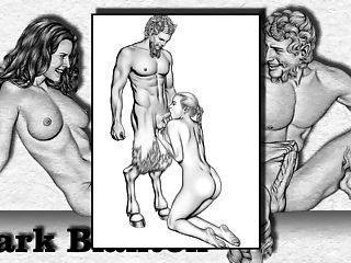 Erotische Zeichnungen Von Marc Blanton Nymphen Und Satyr 2