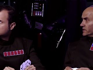 Lebhafte Parodie Vader Zeigt Leia Die Kraft Der Dunklen Seite